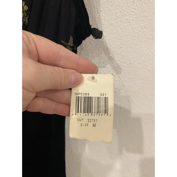 Rampage Dress Womens Medium Black Velvet Mesh Floral Slip Mini Party Cocktail - Picture 4 of 6